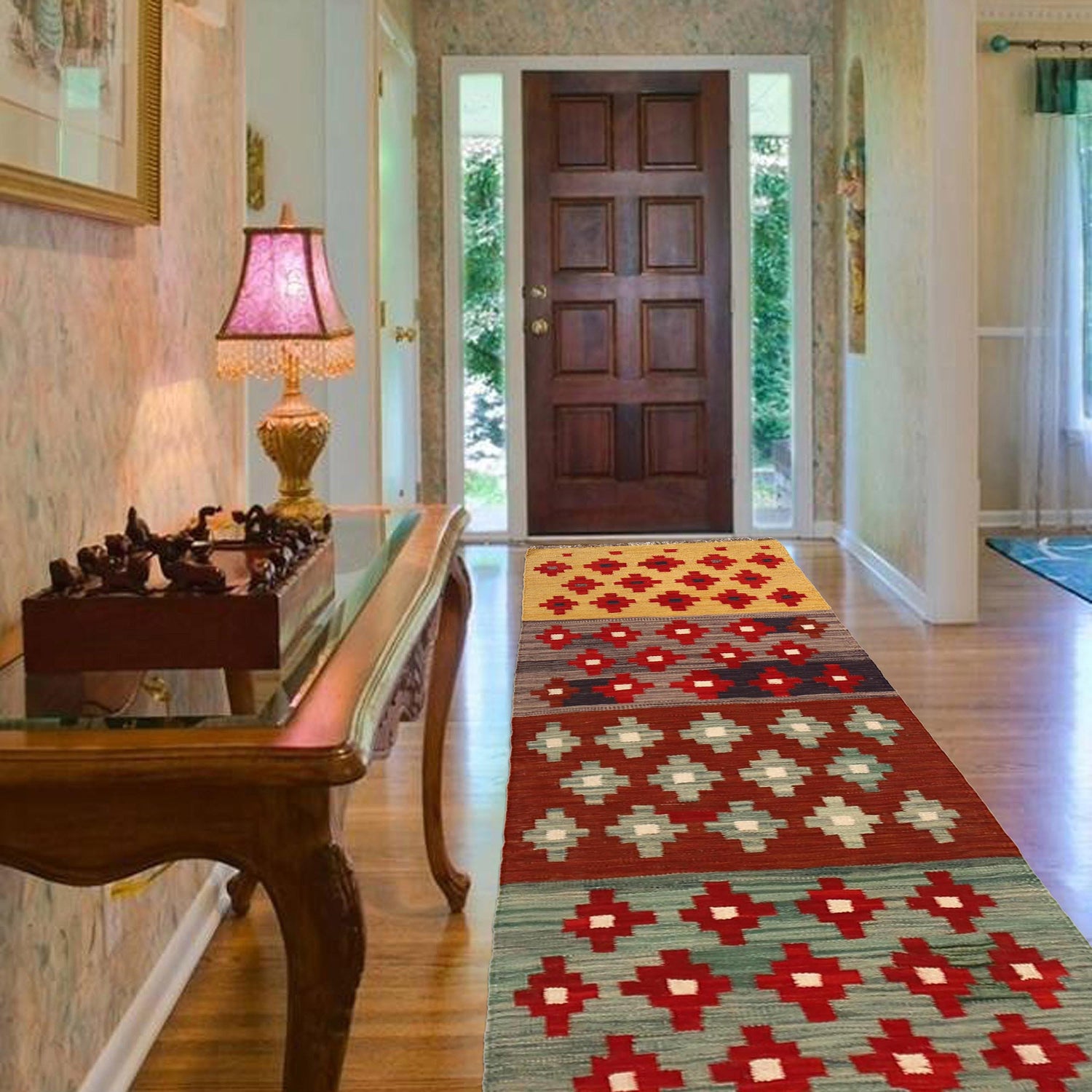 Vegetable Kelim Runner 1' 10" x 6' 4" (ft)- No. B30596