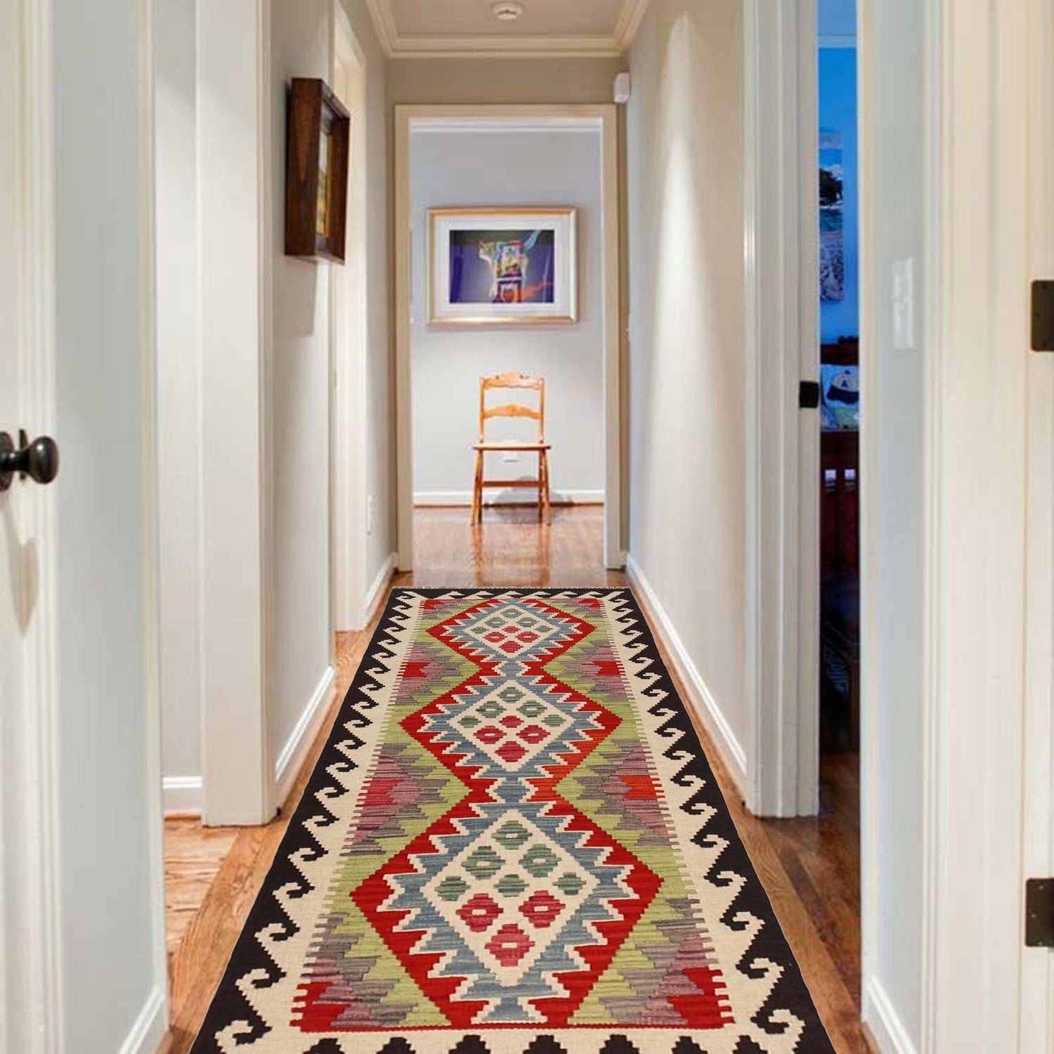 Vegetable Kelim Runner 2' 3" x 5' 3" (ft)- No. B30603