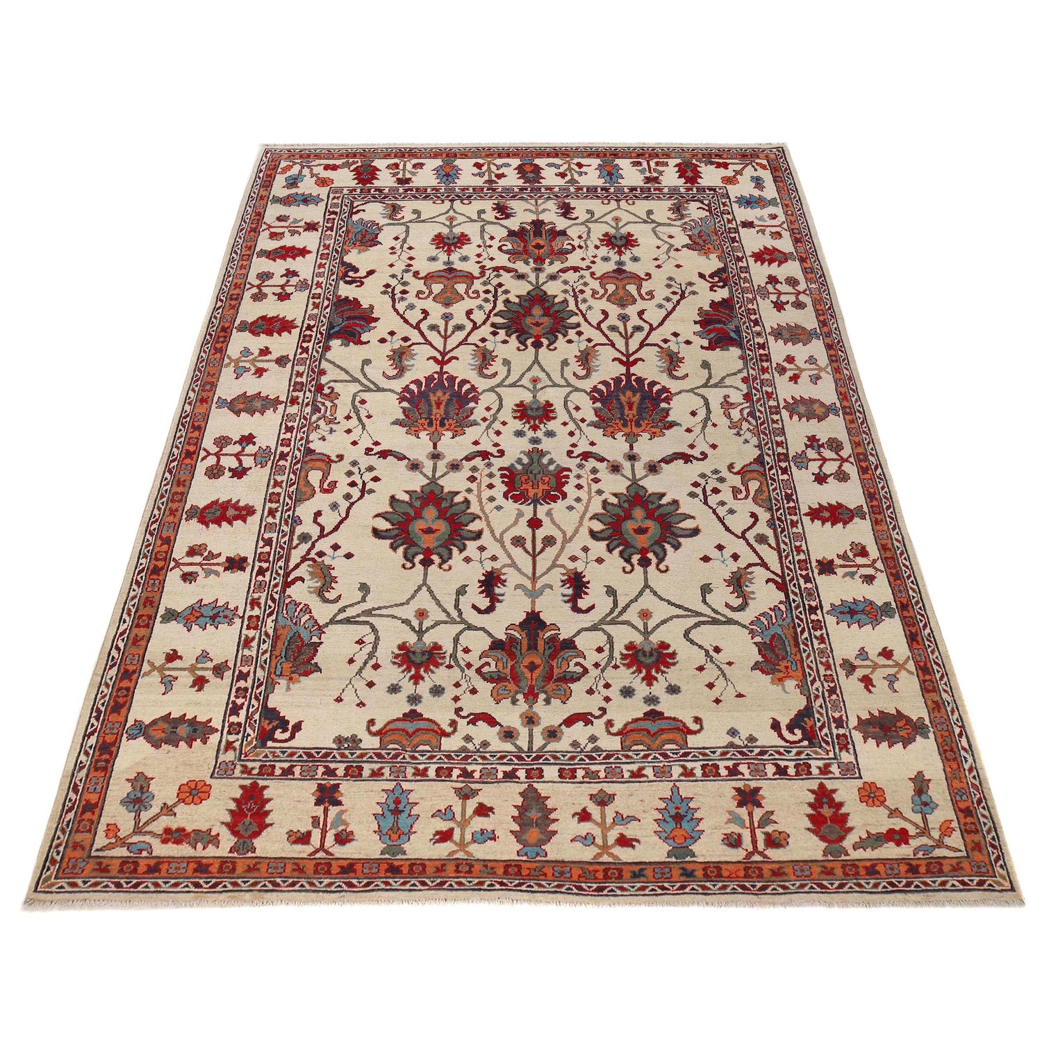 Hand Knotted Kazak Rug 6' 7" x 9' 10" (ft) - No. B30653