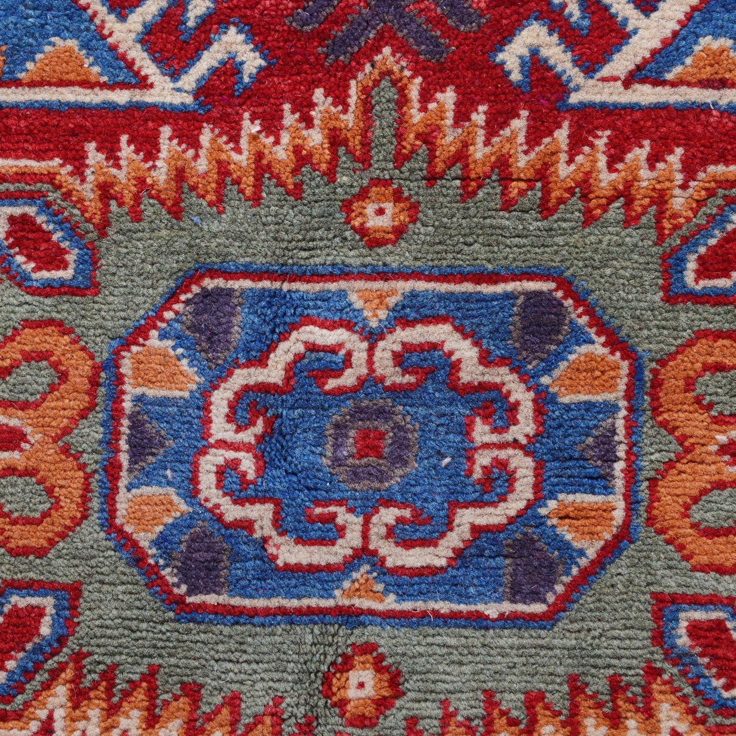 Blue Color Kazak Carpet 6' 9" x 9' 7" (ft) - No. B30654