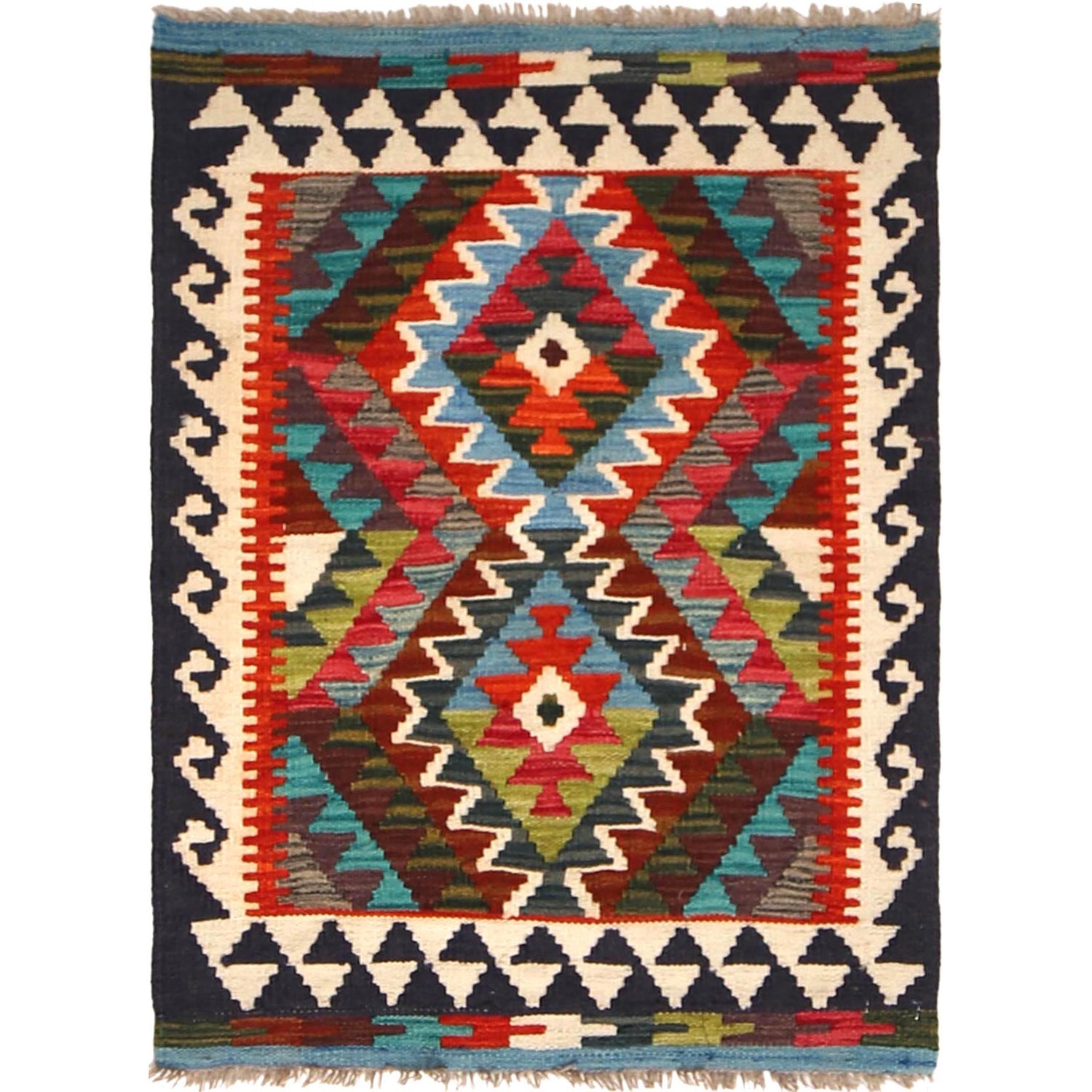 Handmade Vegetable Kilim 2' 3" x 3' 0" (ft) - No. B30660