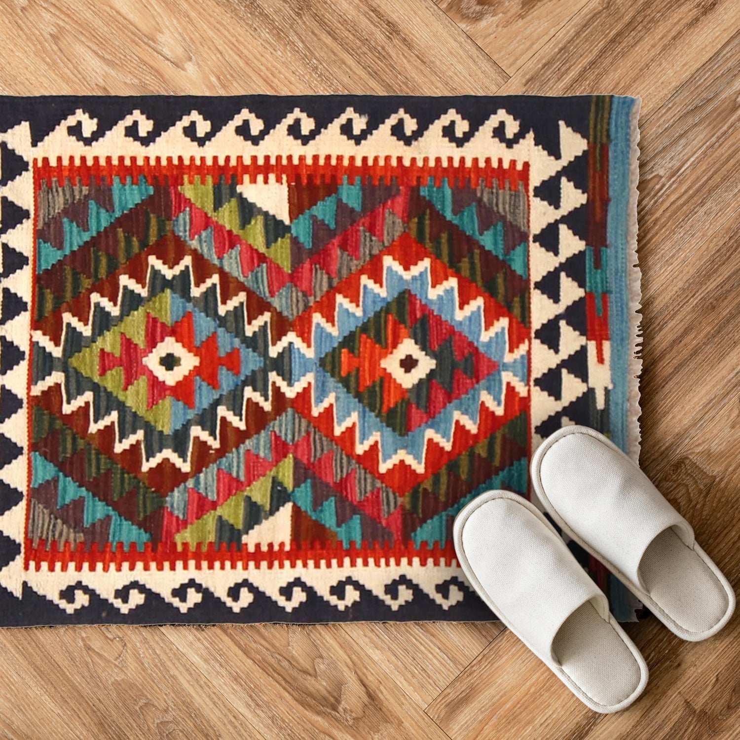 Handmade Vegetable Kilim 2' 3" x 3' 0" (ft) - No. B30660