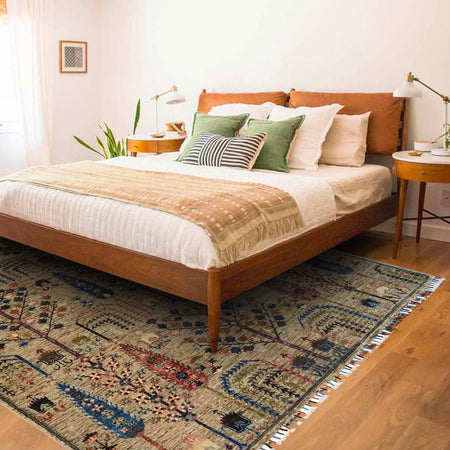 Handmade Tree of Life Rug 5' 8" x 7' 11" (ft) - No. B31294