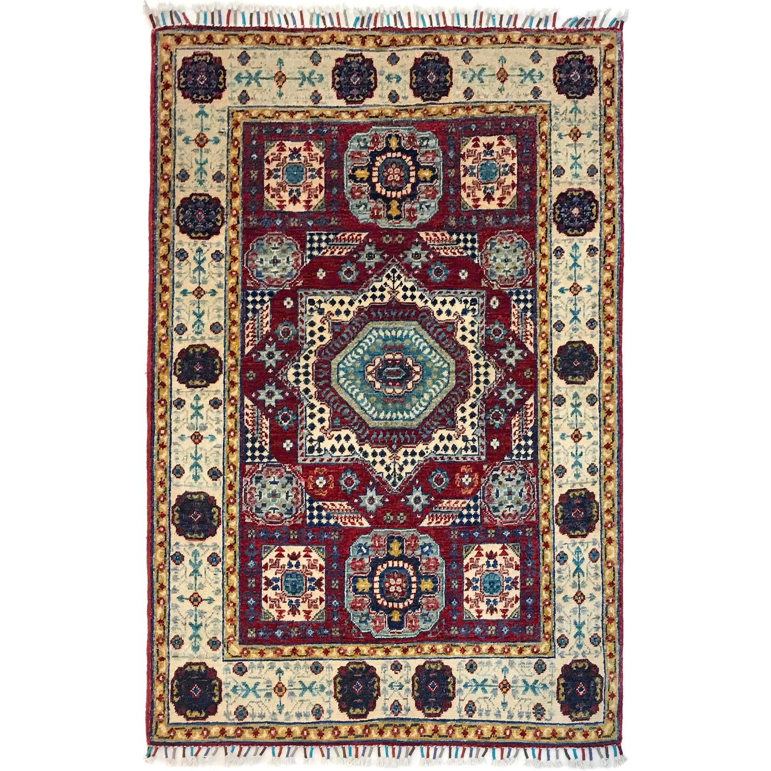 Handmade Mamluk Rug 3' 3" x 4' 11" (ft) - No. B31298