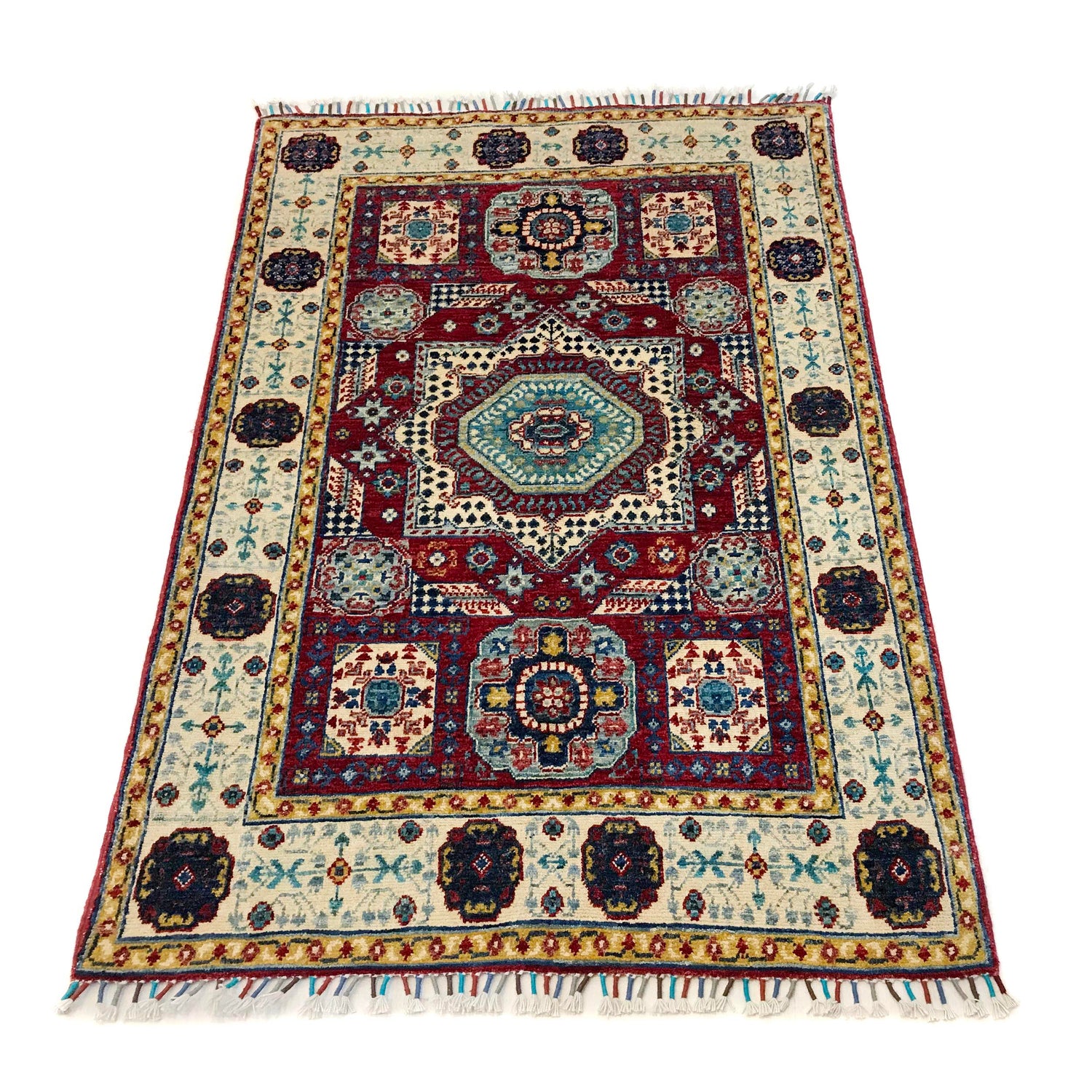 Handmade Mamluk Rug 3' 3" x 4' 11" (ft) - No. B31298