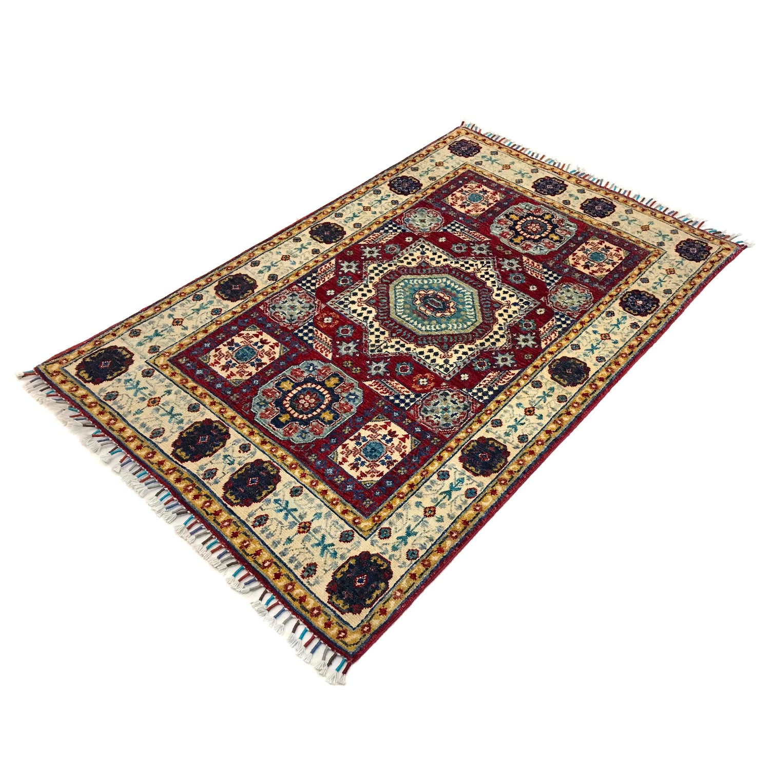Handmade Mamluk Rug 3' 3" x 4' 11" (ft) - No. B31298