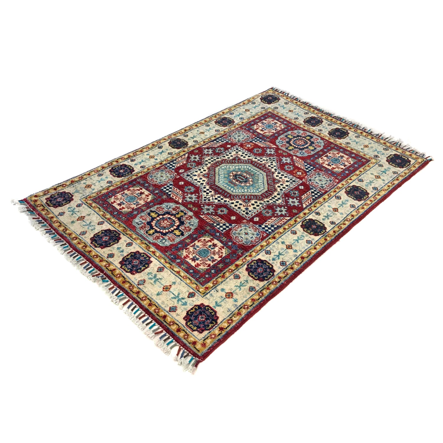 Handmade Mamluk Rug 3' 3" x 4' 11" (ft) - No. B31298