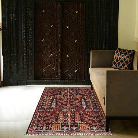 Artisan Tree of Life Carpet 3' 5" x 5' 0" (ft) - No. B31328