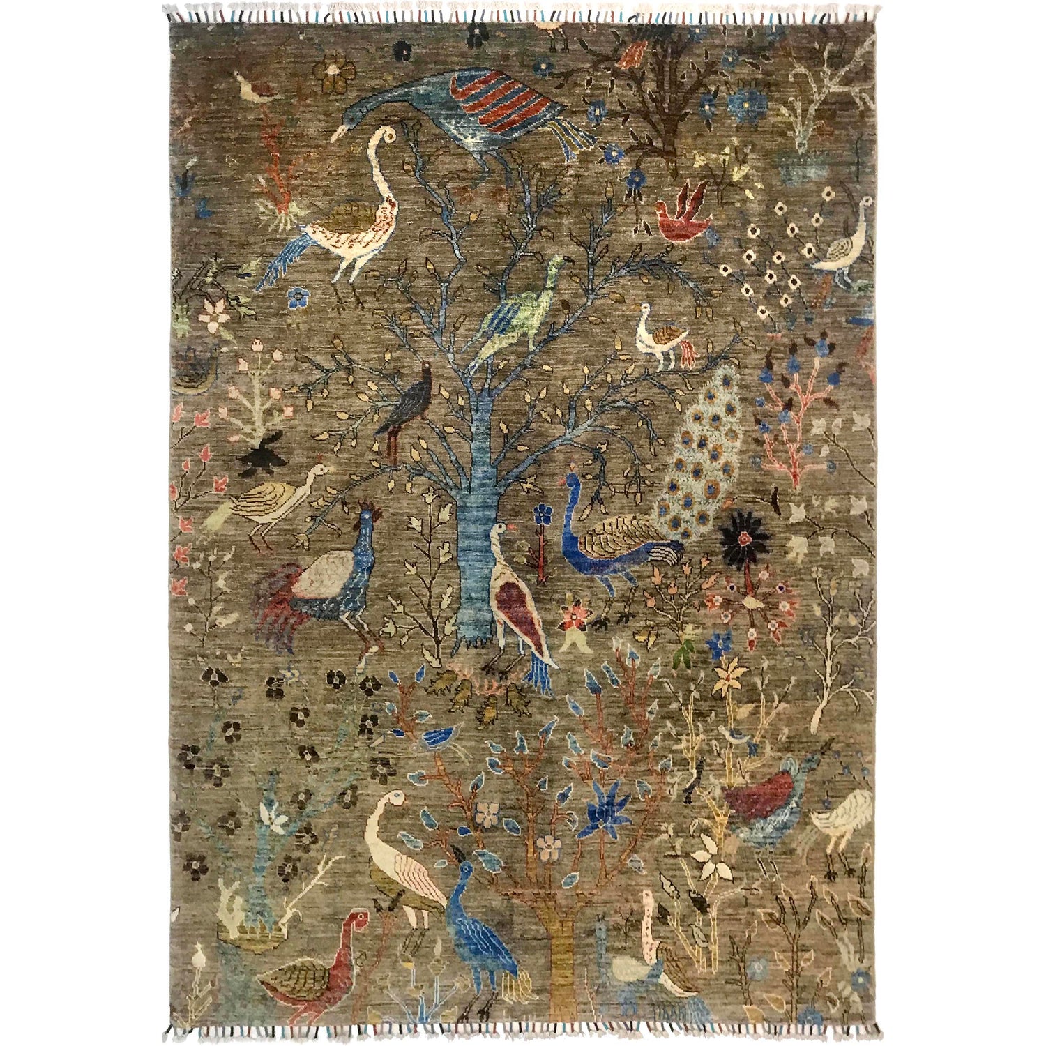 Hand-Knotted Shikargah Rug 5' 9" x 7' 9" (ft) - No. B31330