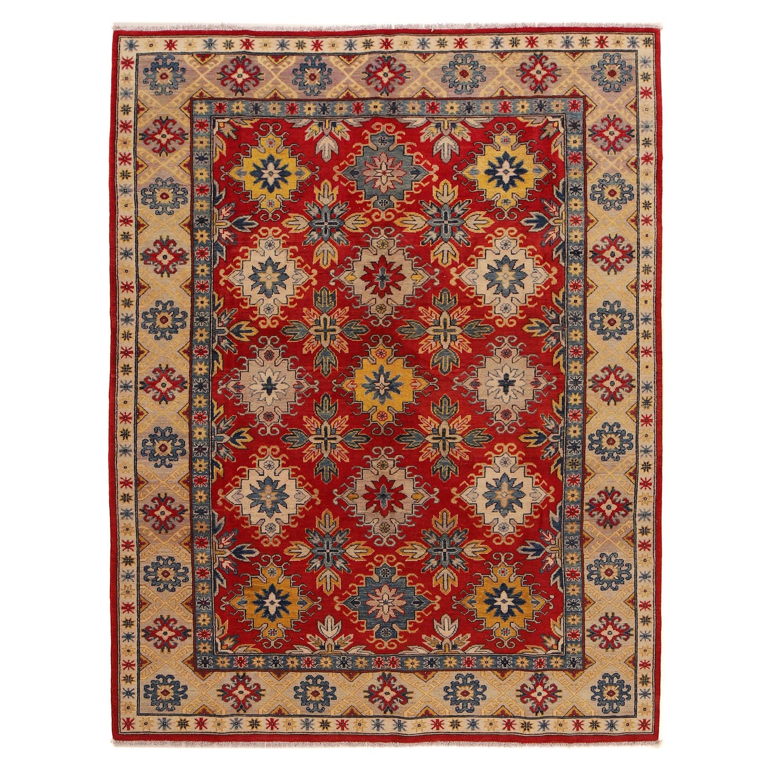 Oriental Kazak Carpet 6' 6" x 9' 6" (ft) - No. B31607