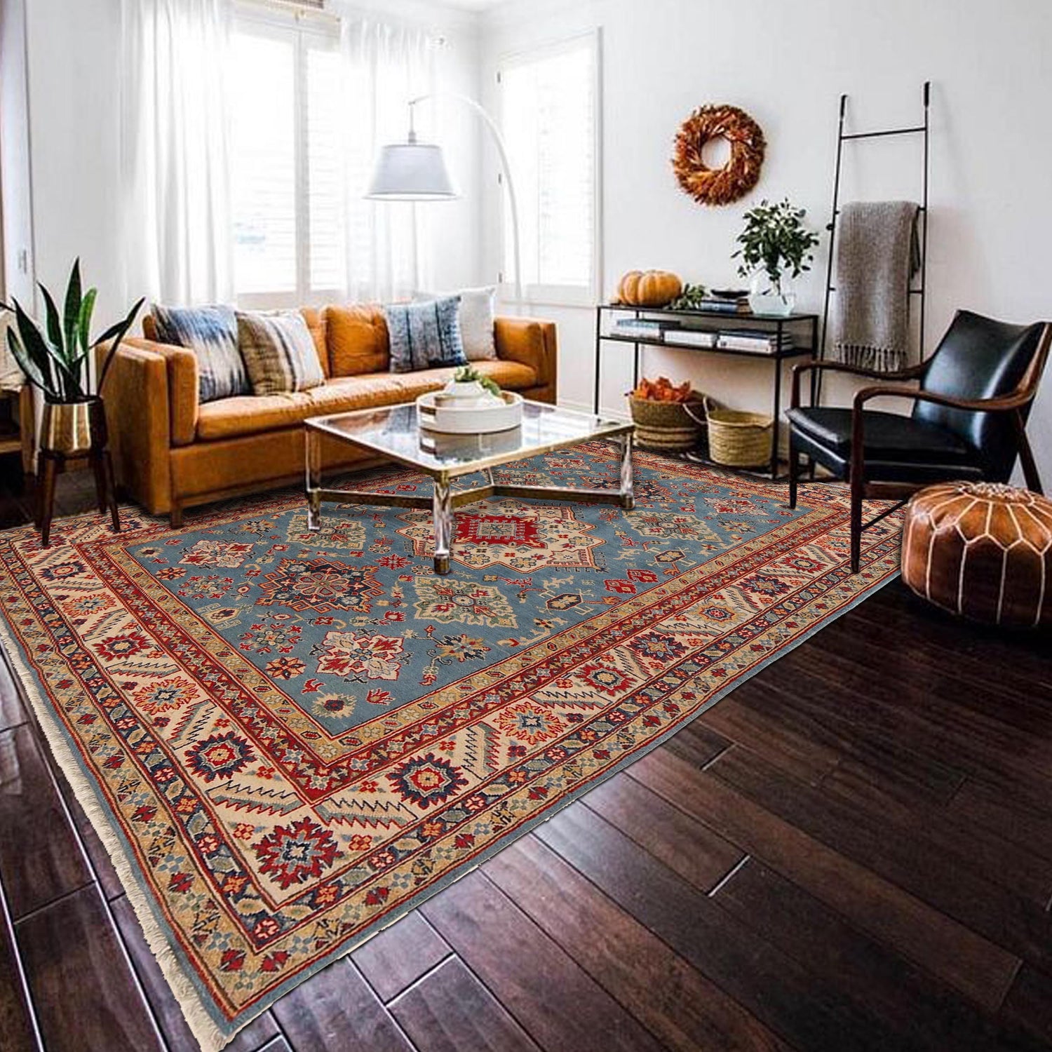 Oriental Kazak Carpet 6' 6" x 9' 9" (ft) - No. B31614