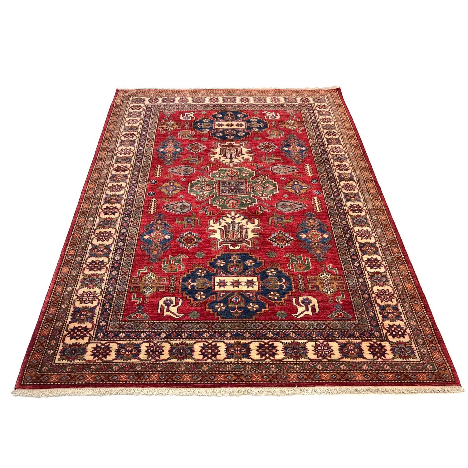 Premium Quality Kazak Rug 5' 7" x 7' 9" (ft) - No. B31618