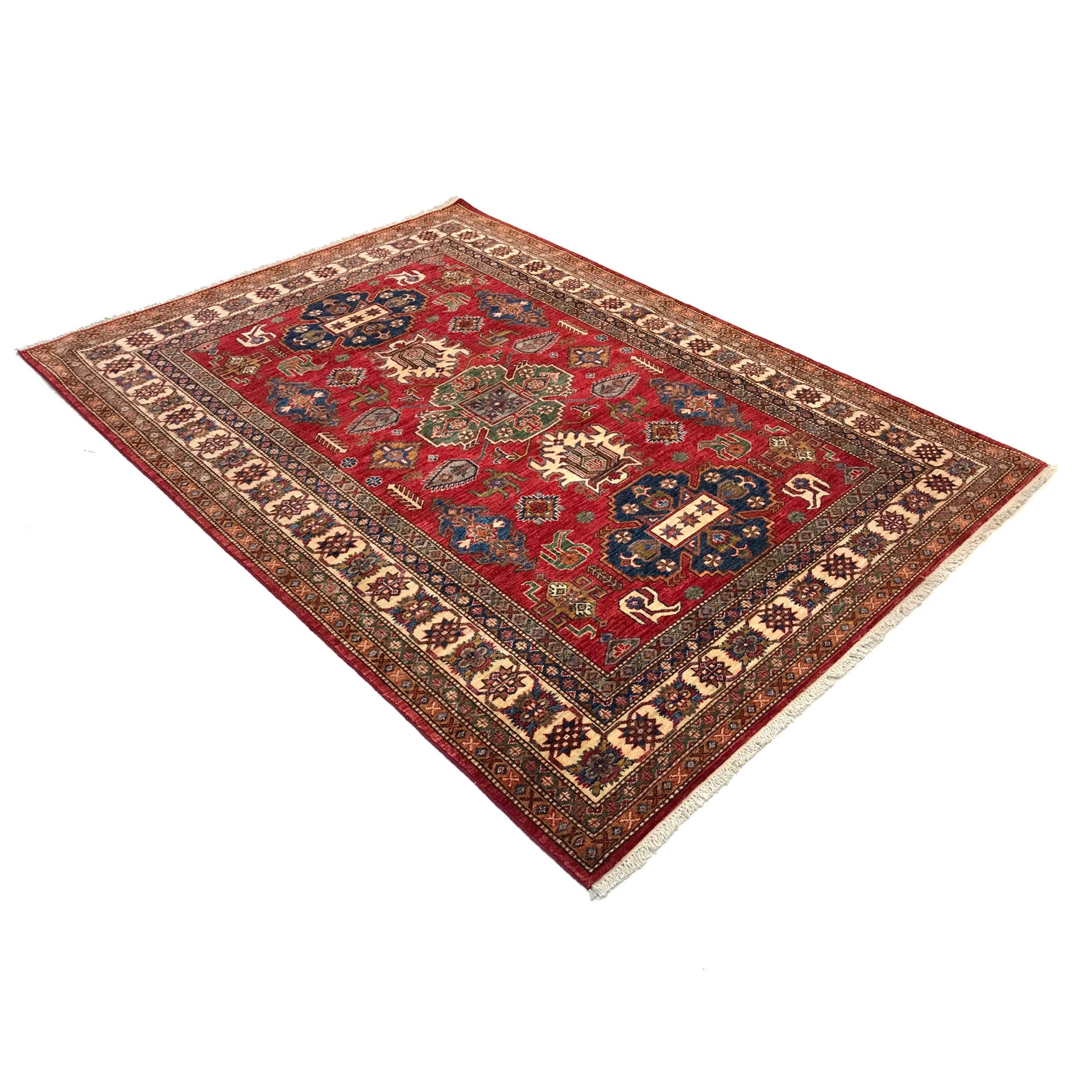 Premium Quality Kazak Rug 5' 7" x 7' 9" (ft) - No. B31618