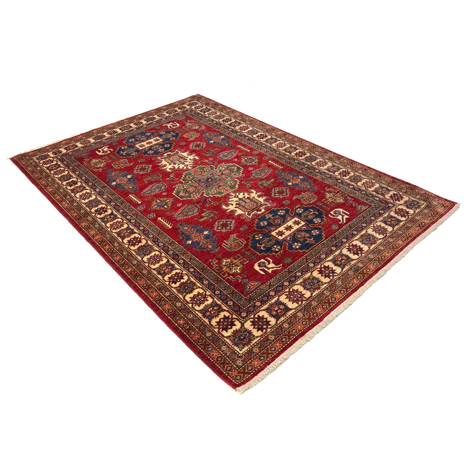 Premium Quality Kazak Rug 5' 7" x 7' 9" (ft) - No. B31618