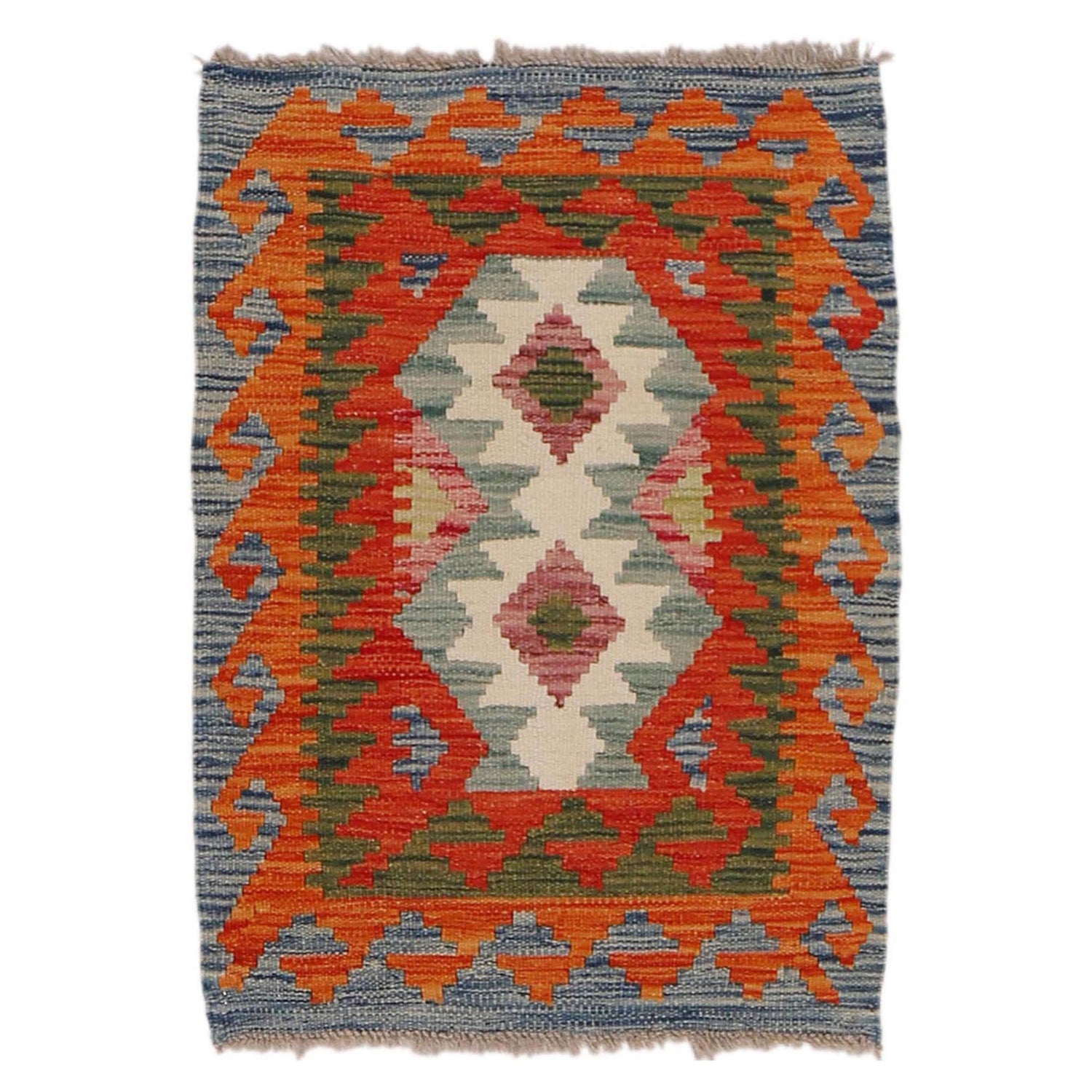 Handmade Vegetable Kilim 1' 10" x 2' 8" (ft) - No. B31961