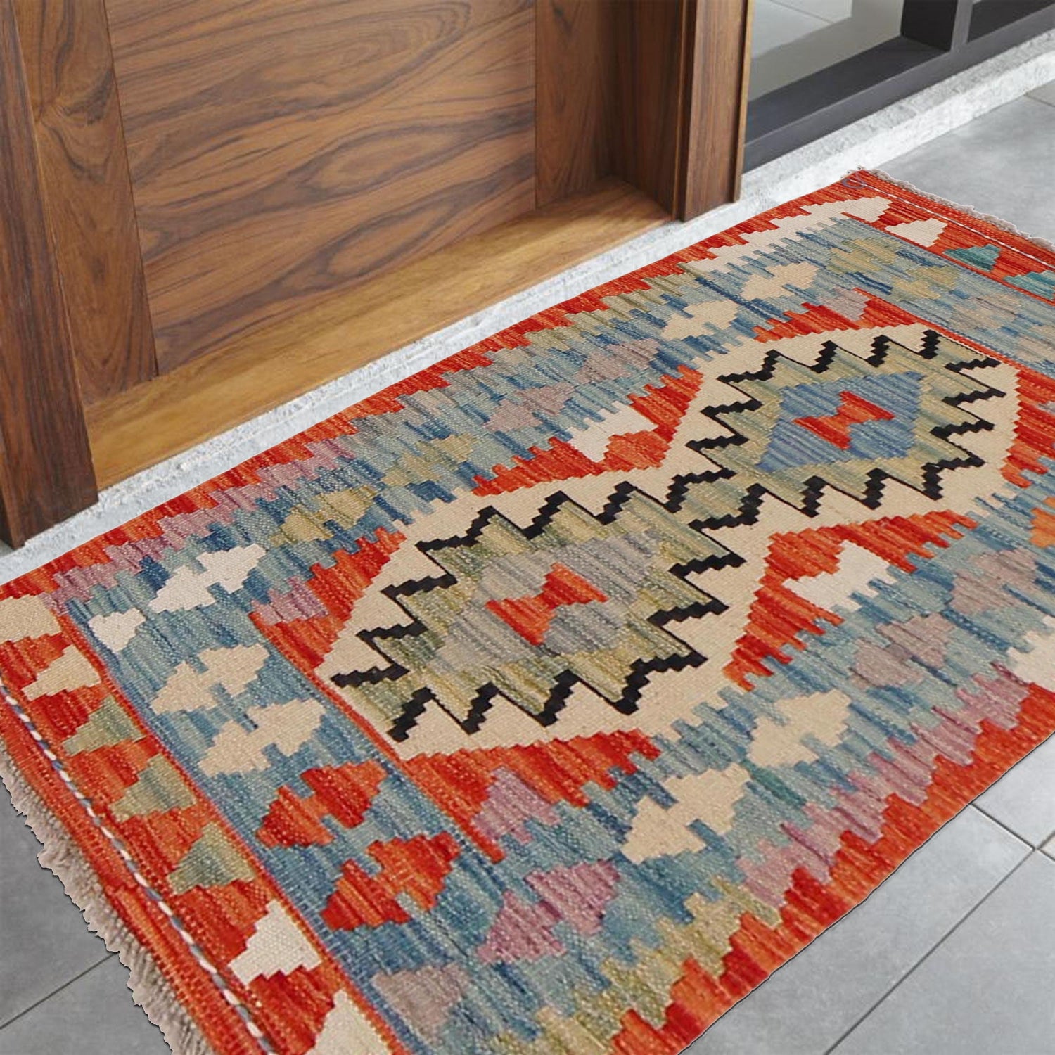 Handmade Vegetable Kilim 1' 10" x 3' 3" (ft) - No. B31969