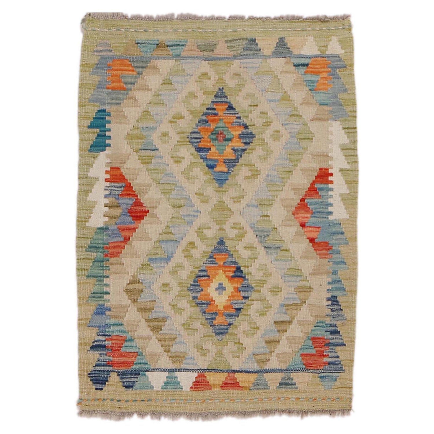 Handmade Vegetable Kilim 2' 0" x 2' 10" (ft) - No. B31985