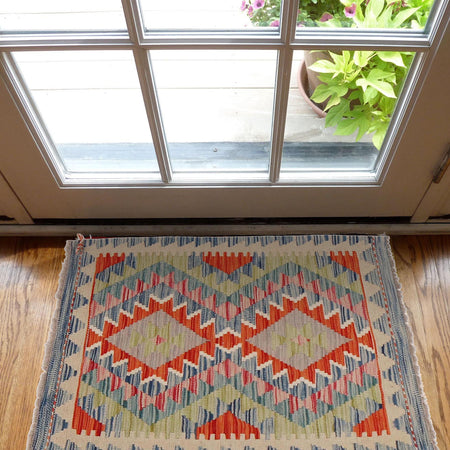 Handmade Vegetable Kilim 2' 1" x 3' 1" (ft) - No. B32032