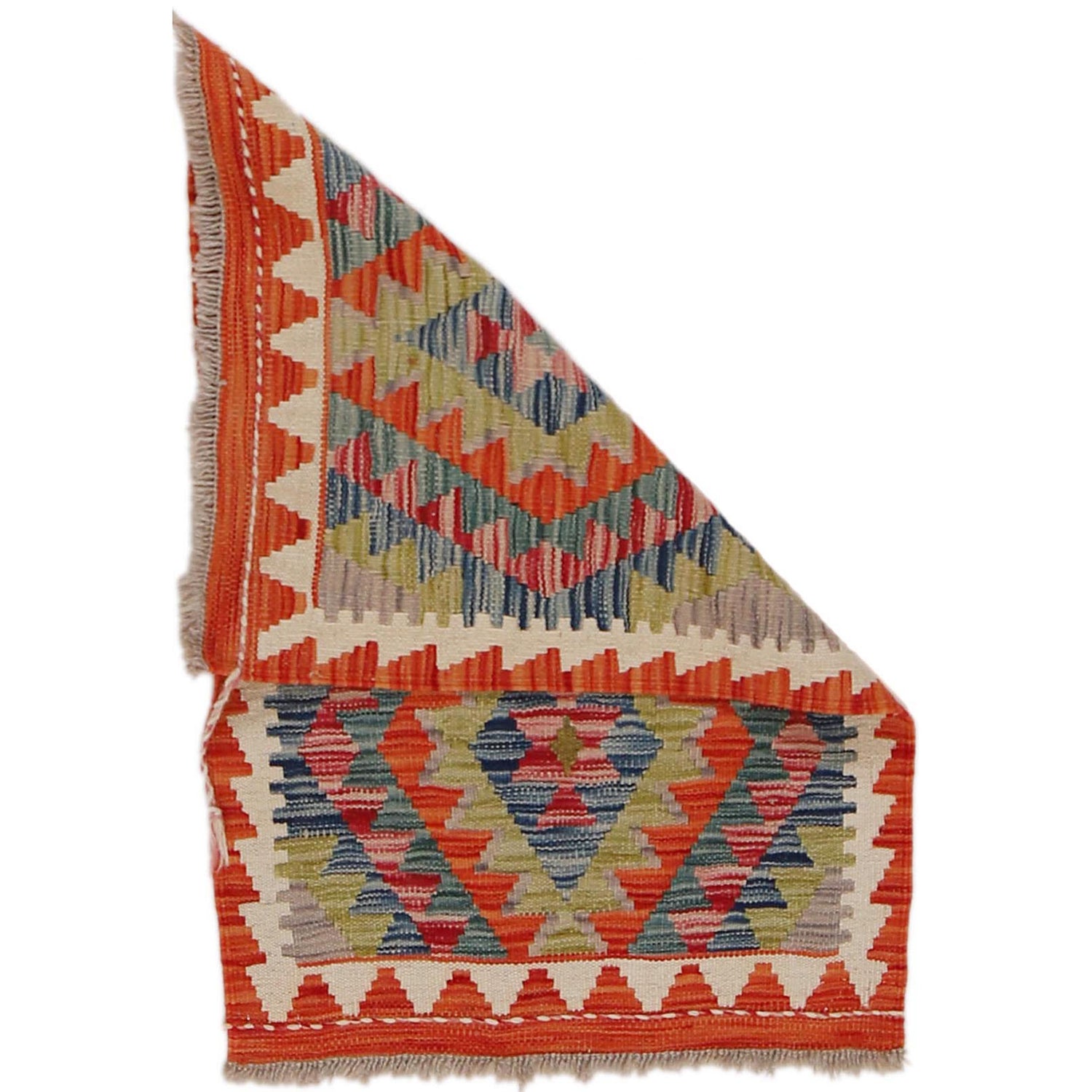 Handmade Vegetable Kilim 1' 11" x 2' 11" (ft) - No. B32054