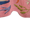 Pink Color Embroidery Flatweave Kilim 3' 9" x 5' 10" (ft) - No. B32085