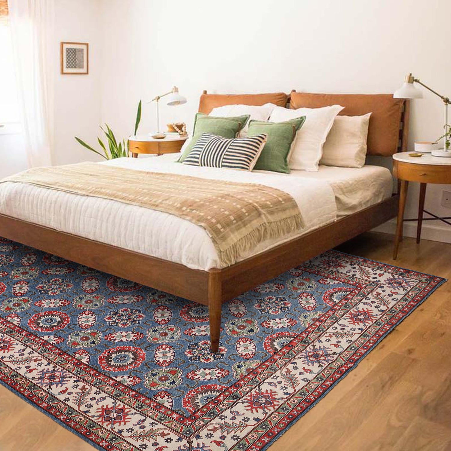 Oriental Kazak Carpet 9' 8" x 13' 10" (ft) - No. B33012