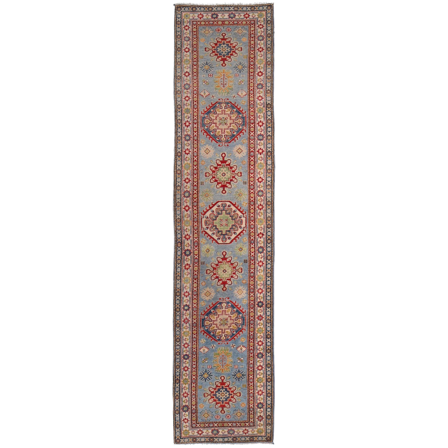 Blue Color Kazak Runner 2' 8 x 12' 9 (ft) - No. B33013