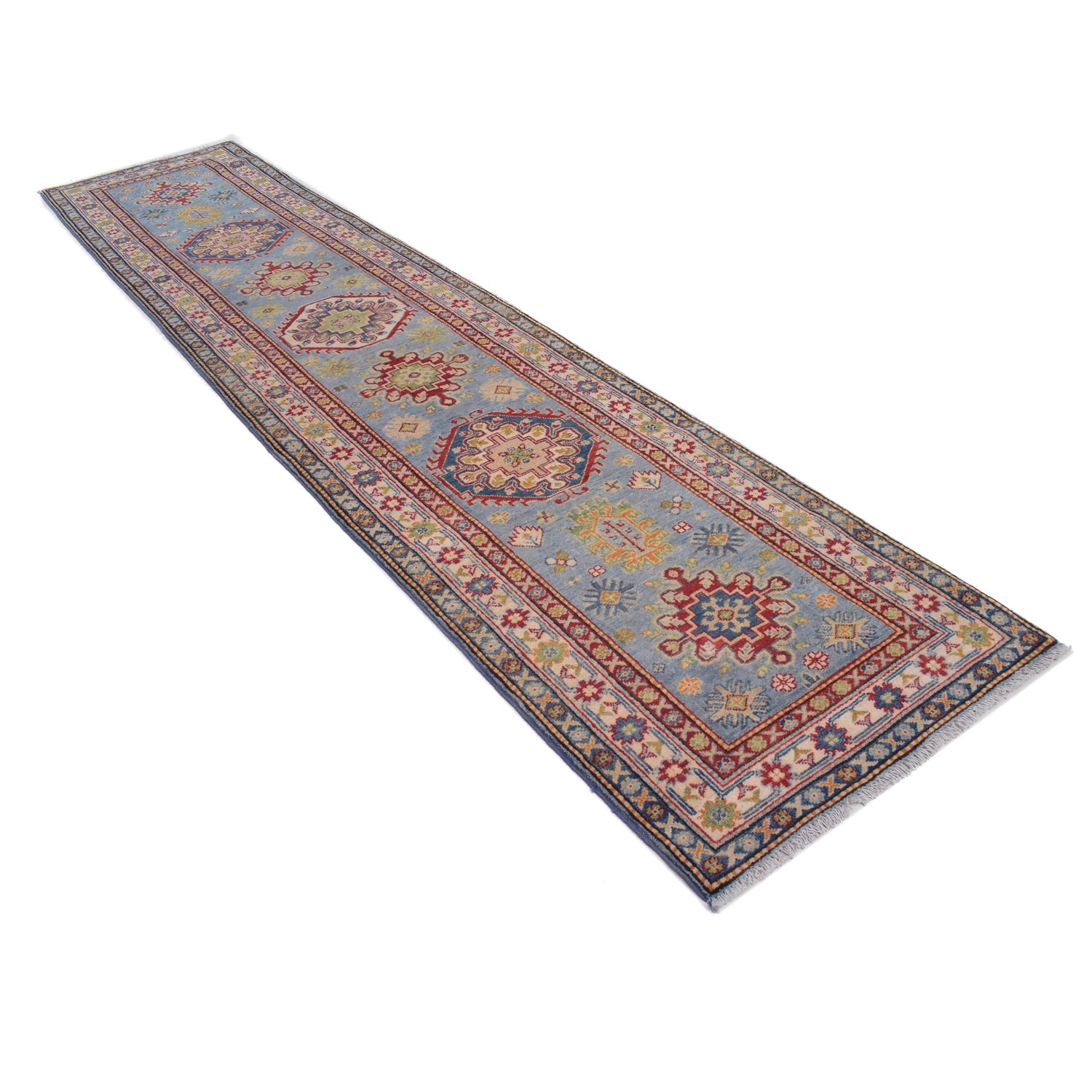 Blue Color Kazak Runner 2' 8 x 12' 9 (ft) - No. B33013