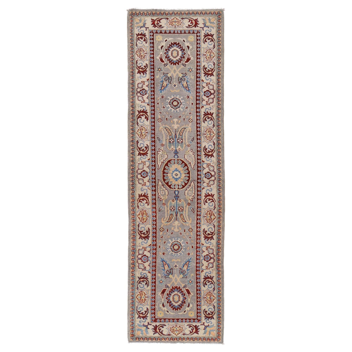 Beige Color Kazak Runner 2' 7 x 9' 9 (ft) - No. B33015