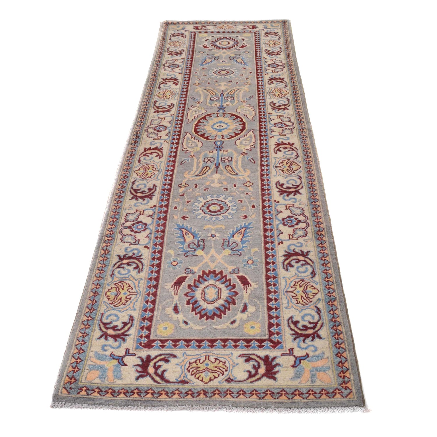 Beige Color Kazak Runner 2' 7 x 9' 9 (ft) - No. B33015