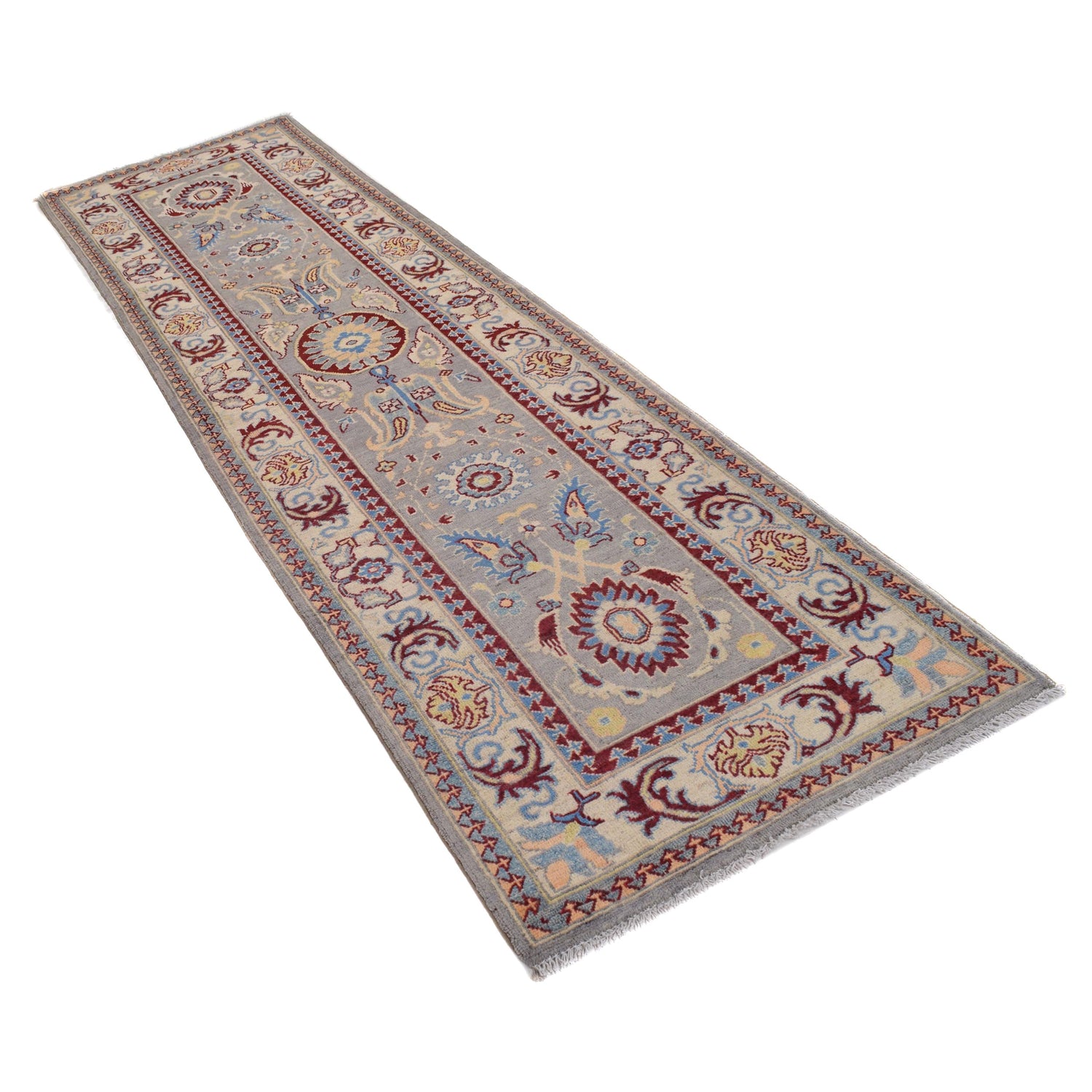 Beige Color Kazak Runner 2' 7 x 9' 9 (ft) - No. B33015