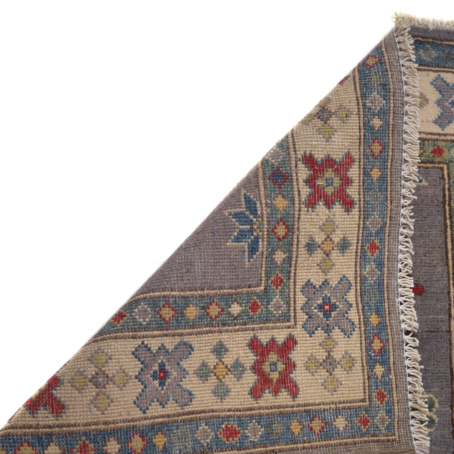 Grey Color Kazak Runner 2' 8 x 9' 10 (ft) - No. B33046