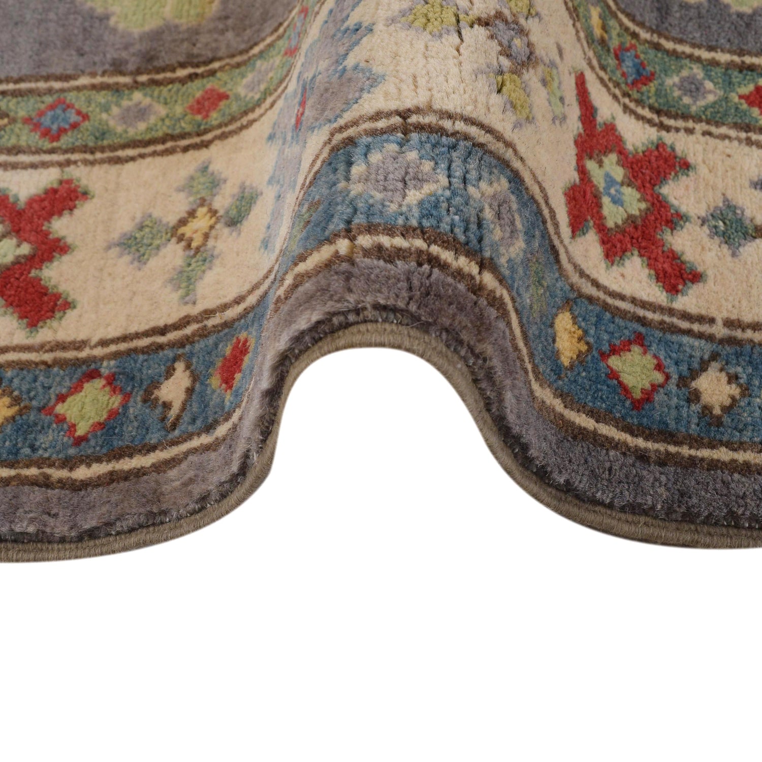 Grey Color Kazak Runner 2' 8 x 9' 10 (ft) - No. B33046