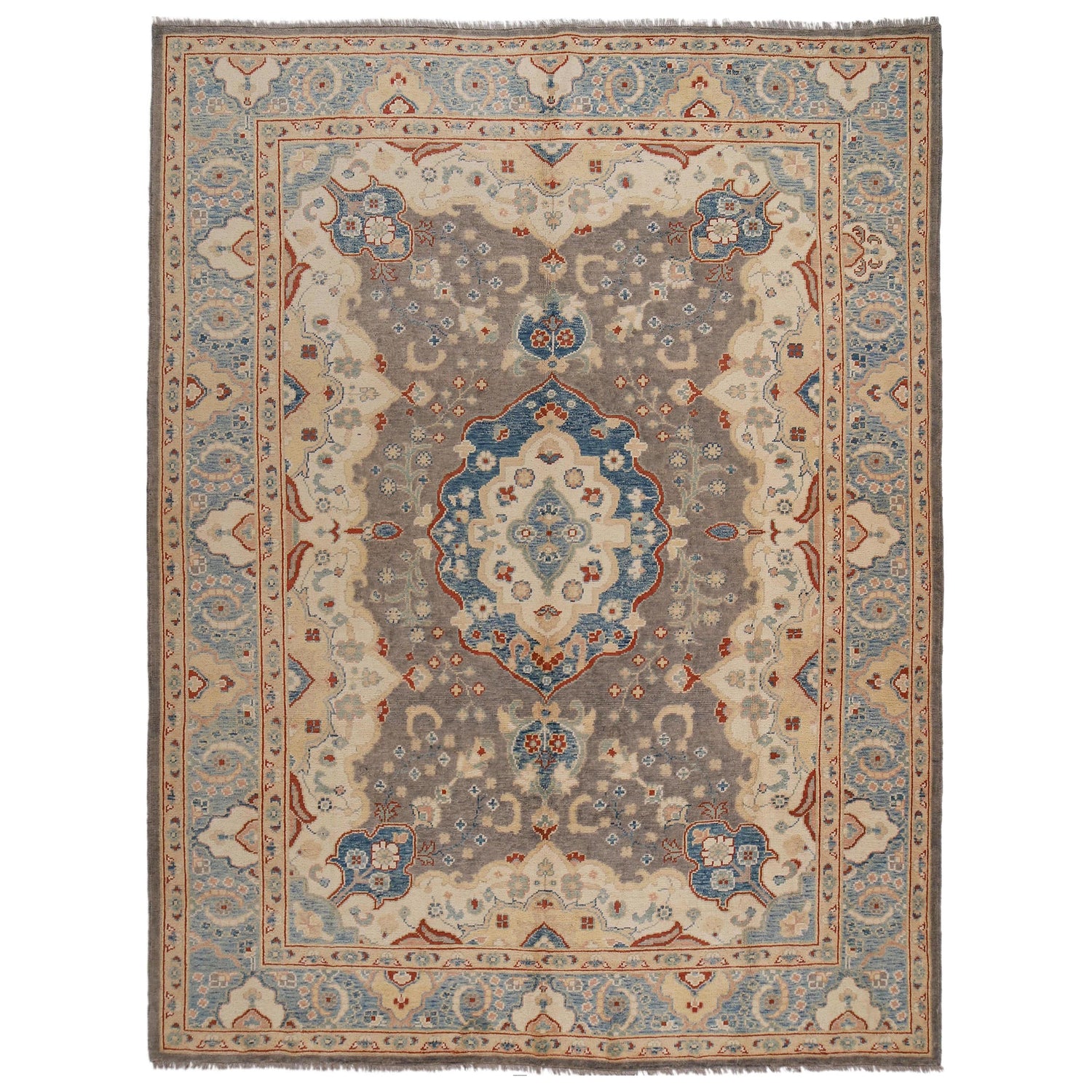 Hand Knotted Persian Design Heriz Rug 8' 6" x 10' 9" (ft) - No. B33052