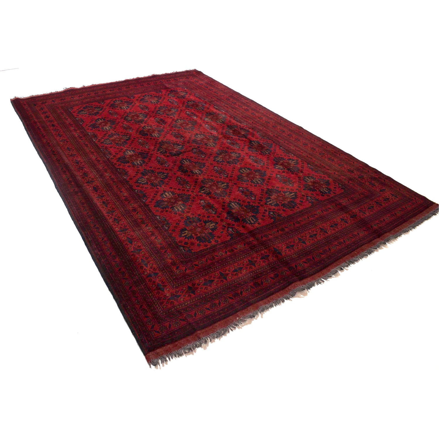 Dark Red Color Khal Mohammadi Rug 6' 4" x 9' 3" (ft) - No. B33058