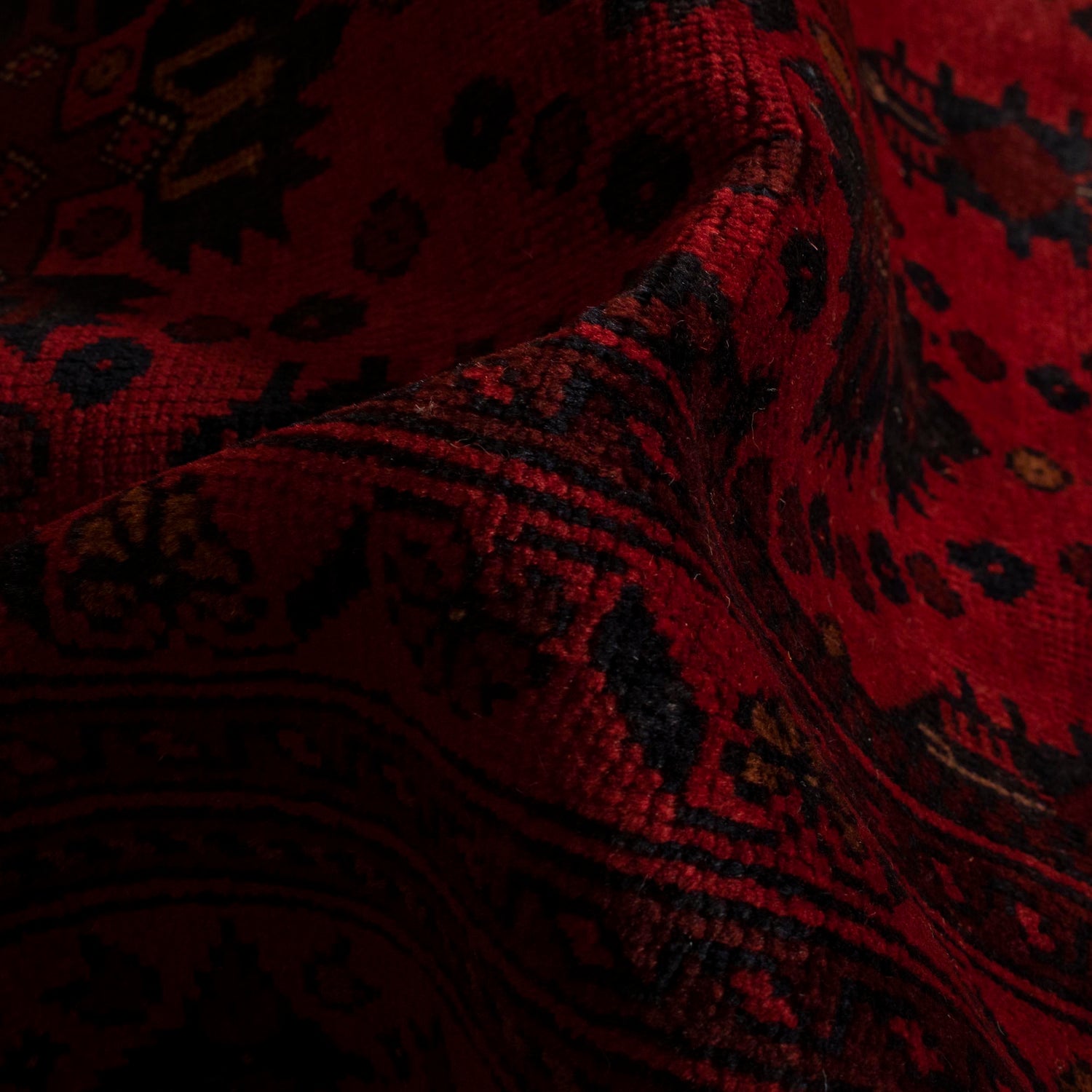 Dark Red Color Khal Mohammadi Rug 6' 4" x 9' 3" (ft) - No. B33058