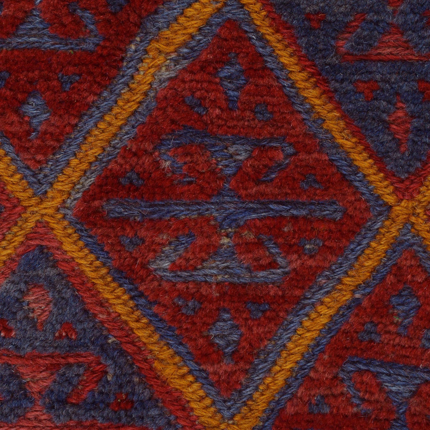 Red Color Mashwani Rug 4' 9" x 5' 10" (ft) - No. B33065