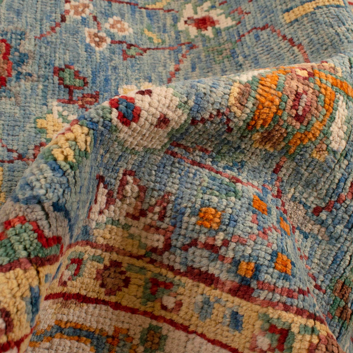 Blue Color Modern Oushak Rug 6' 7" x 9' 8" (ft) - No. B33067