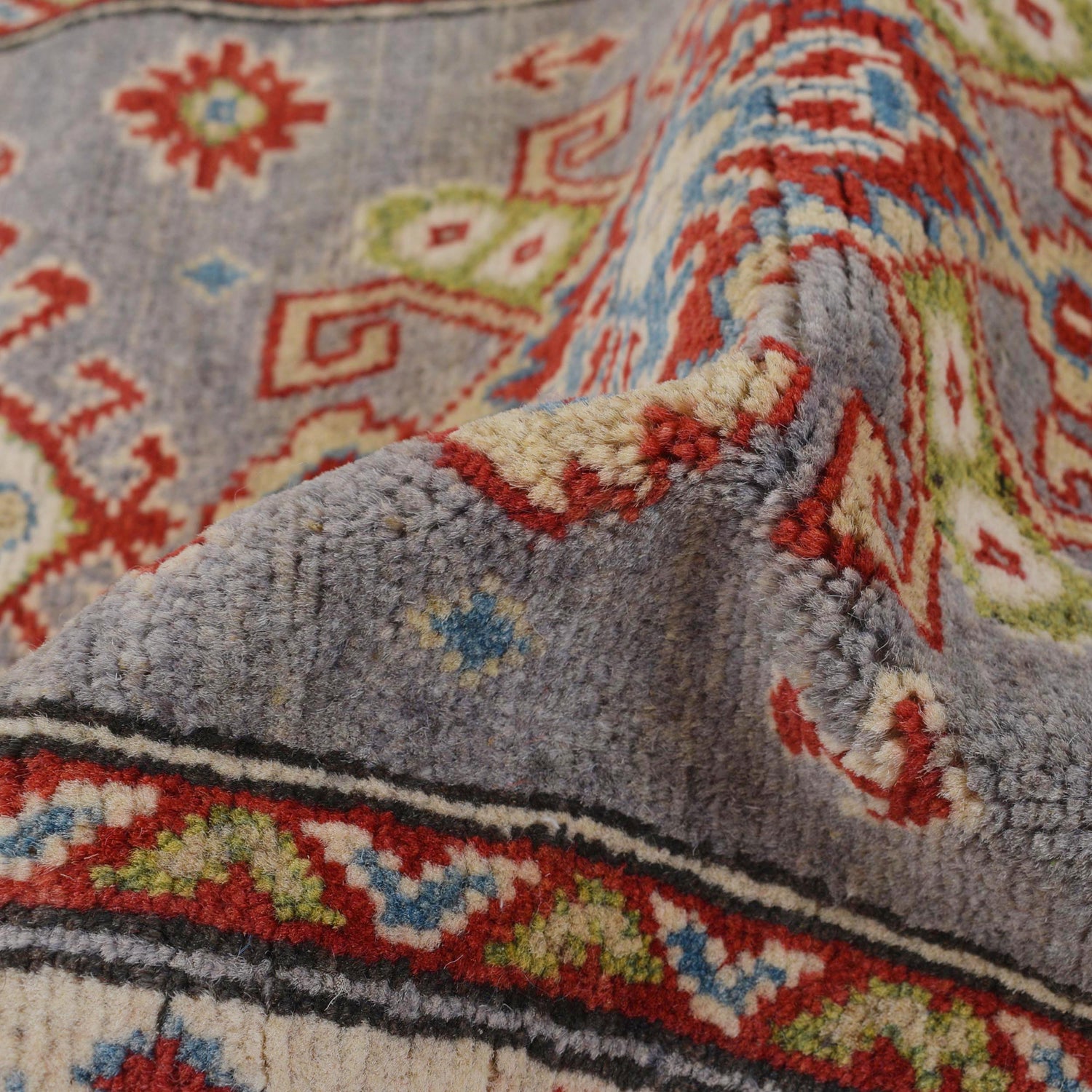 Grey Kazak Runner 2' 6" x 6' 7" (ft) - No. B33075