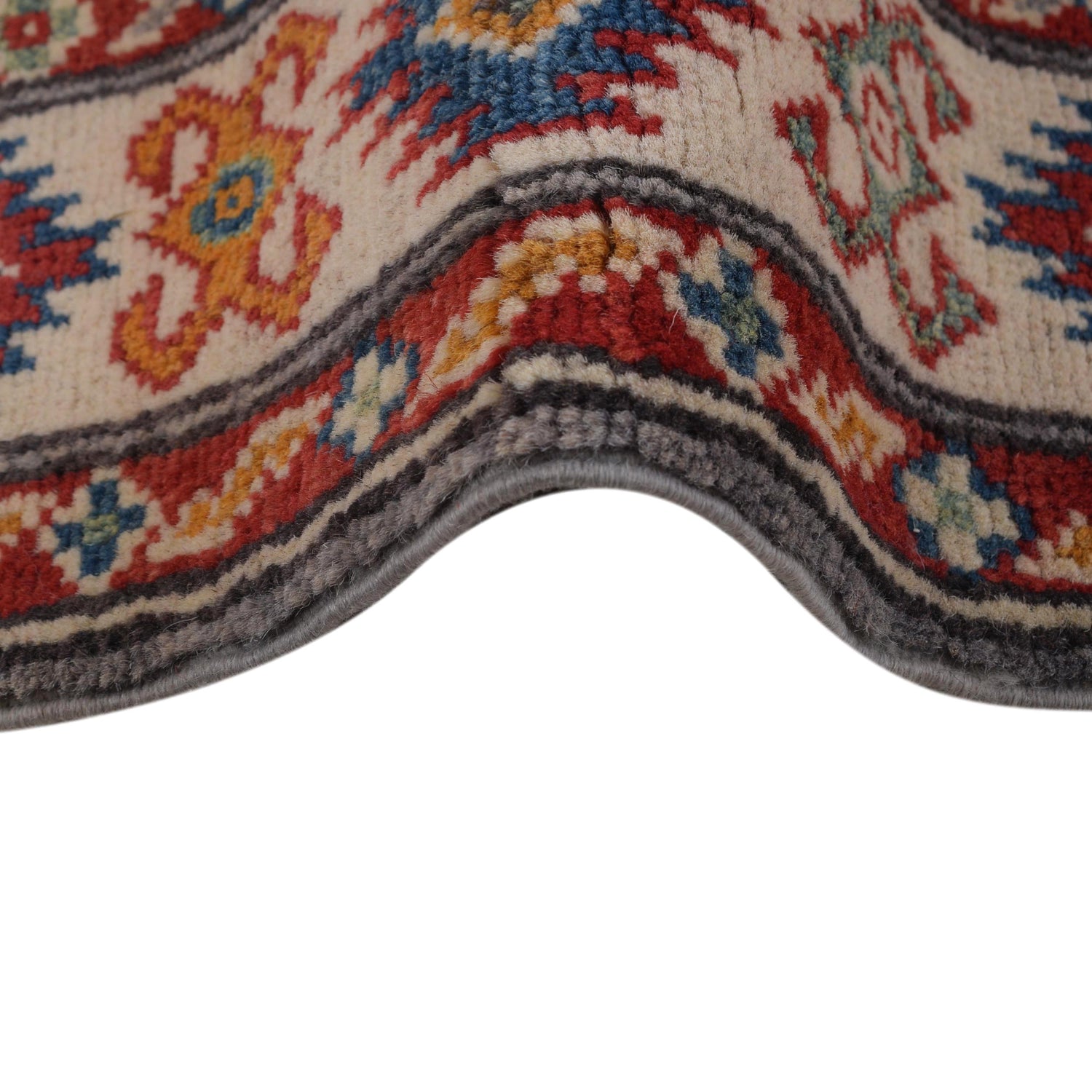 Grey Kazak Runner 2' 8" x 6' 6" (ft) - No. B33076