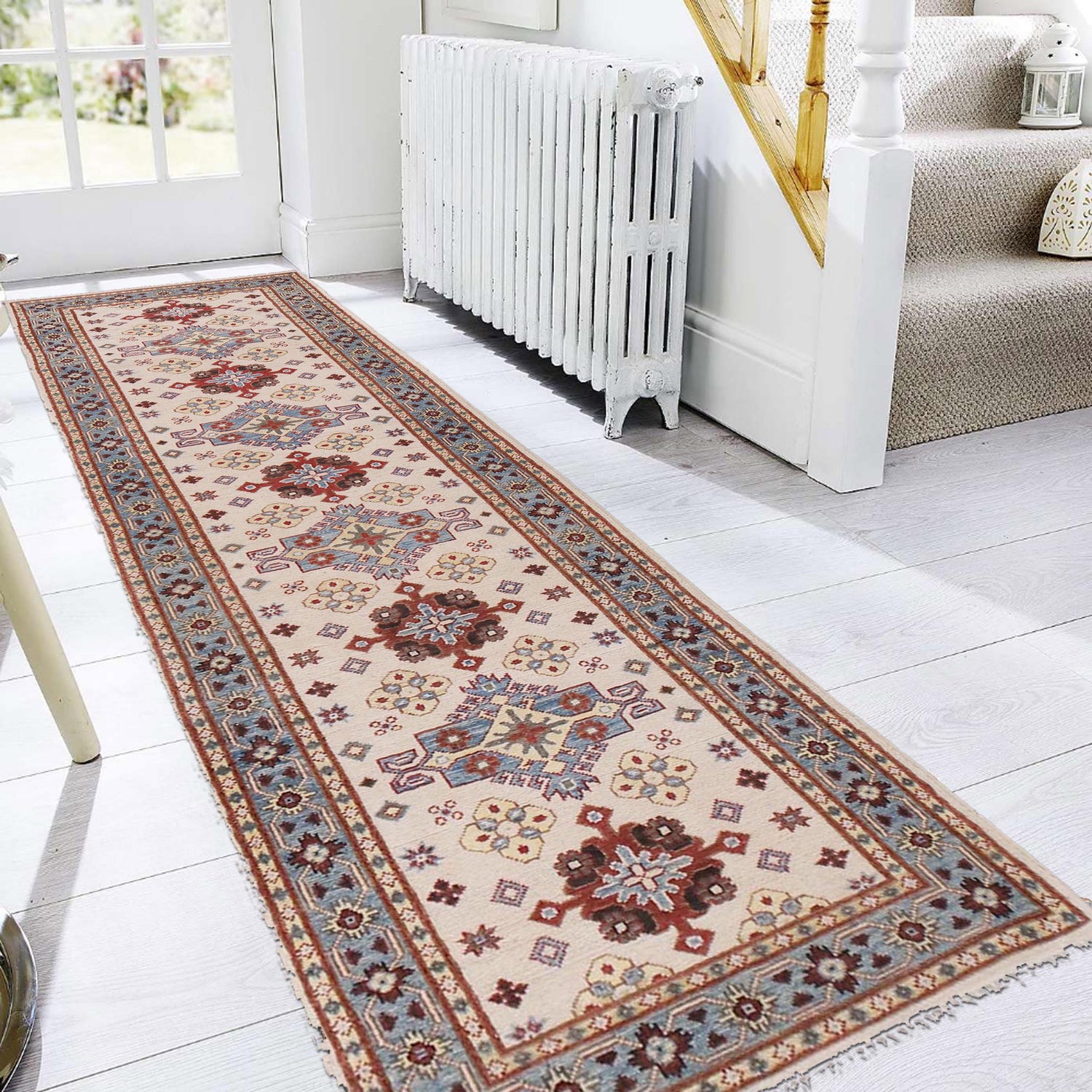 Beige Color Kazak Runner 2' 8 x 9' 7 (ft) - No. B33082