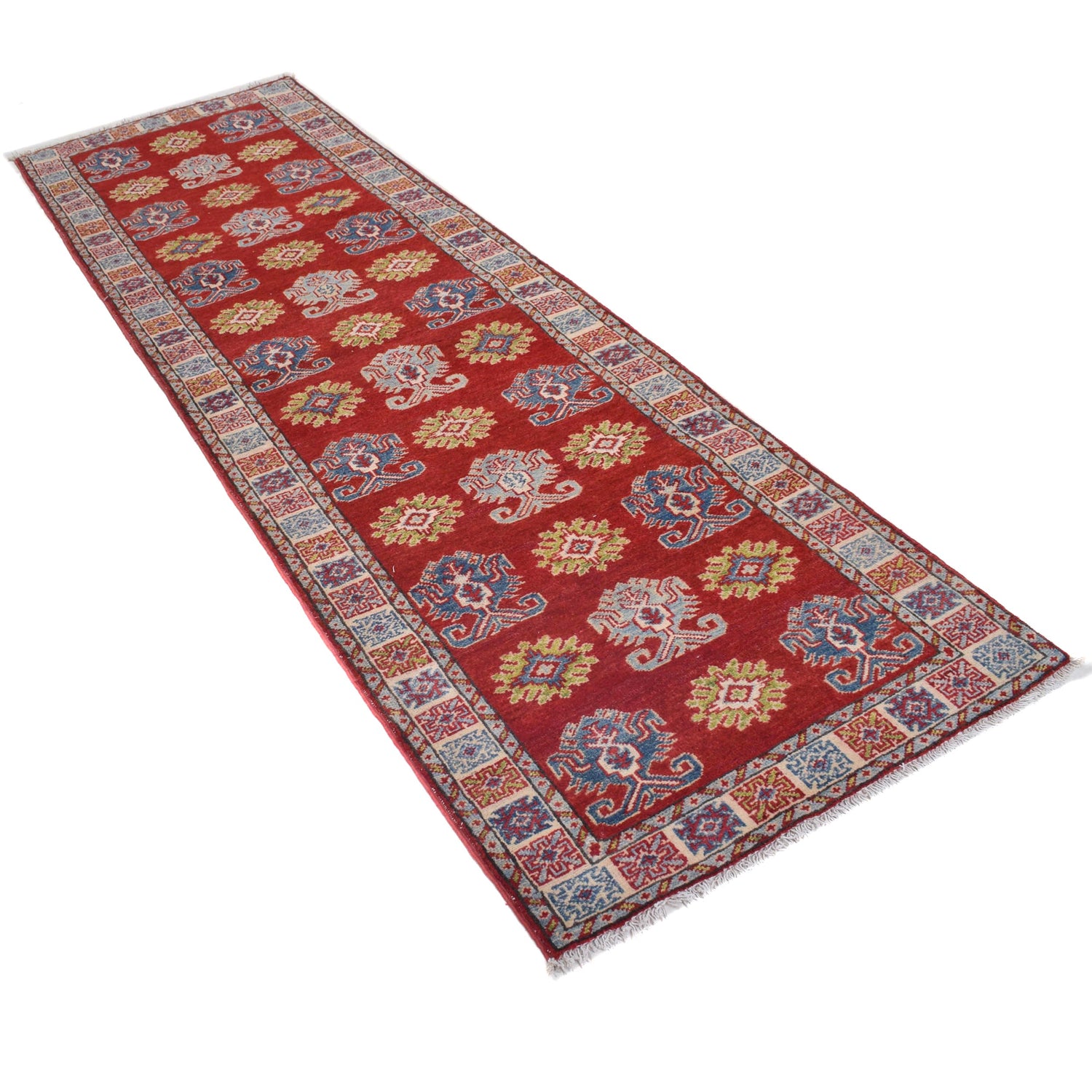 Red Color Kazak Runner 2' 8 x 9' 3 (ft) - No. B33085