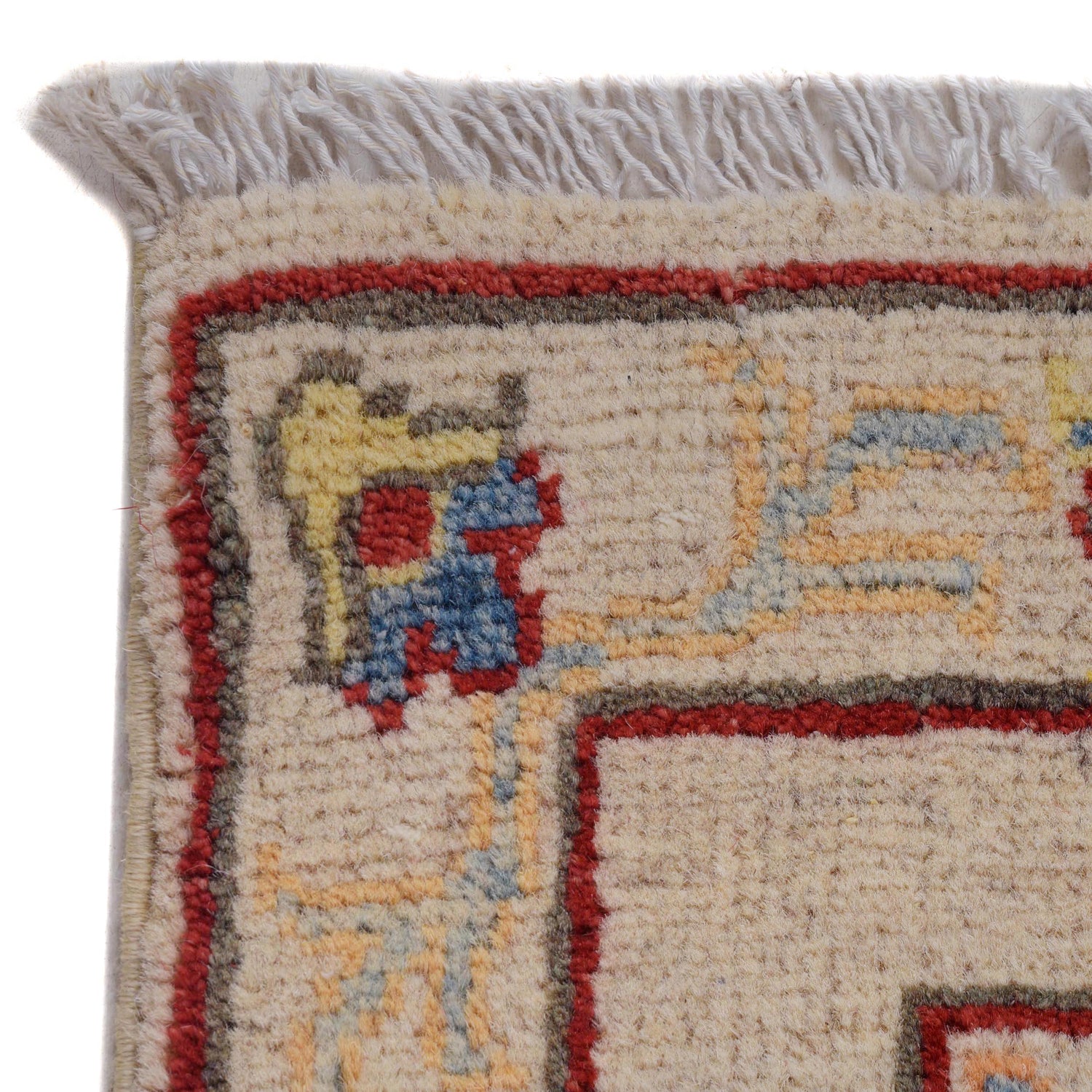 Beige Color Kazak Runner 2' 6 x 7' 7 (ft) - No. B33087