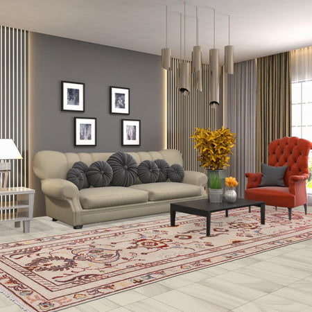 Beige Color Kazak Runner 2' 6 x 7' 7 (ft) - No. B33087