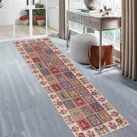 Hand Knotted Bakhtiar Carpet Runner 2' 8 x 9' 8 (ft) - No. B33092