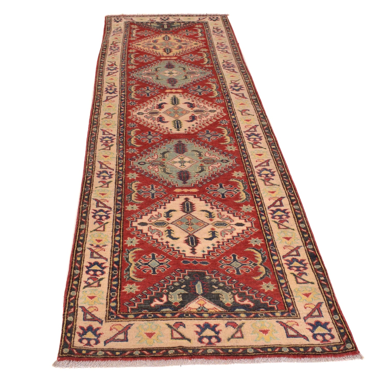 Red Color Kazak Runner 2' 10" x 9' 3" (ft) - No. B33093