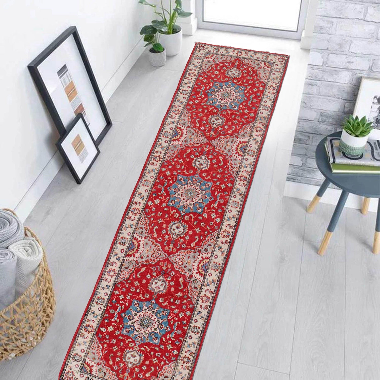 Red Color Kazak Runner 2' 6 x 10' 11 (ft) - No. B33094