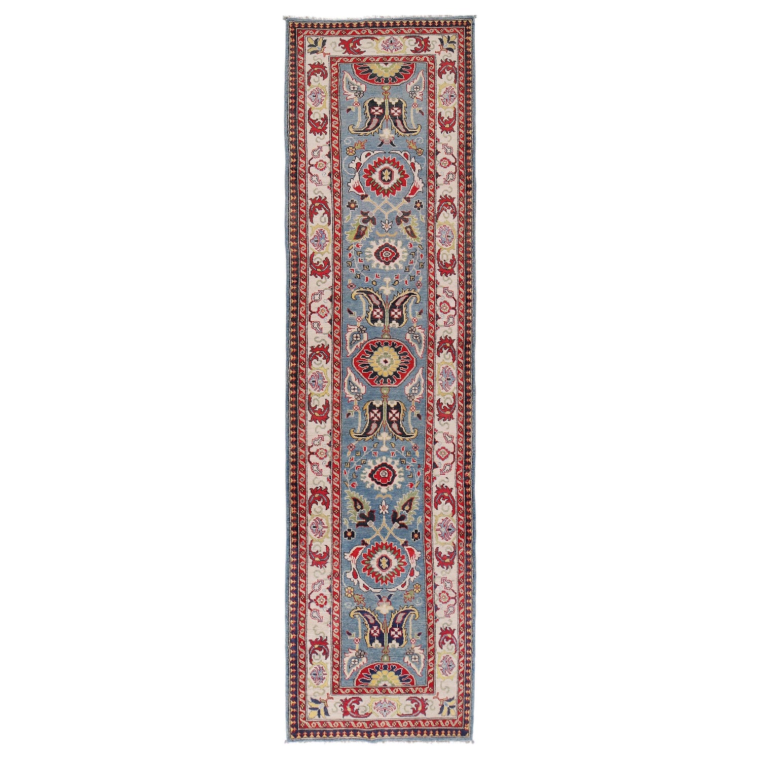Blue Color Kazak Runner 3' 1 x 12' 10 (ft) - No. B33095
