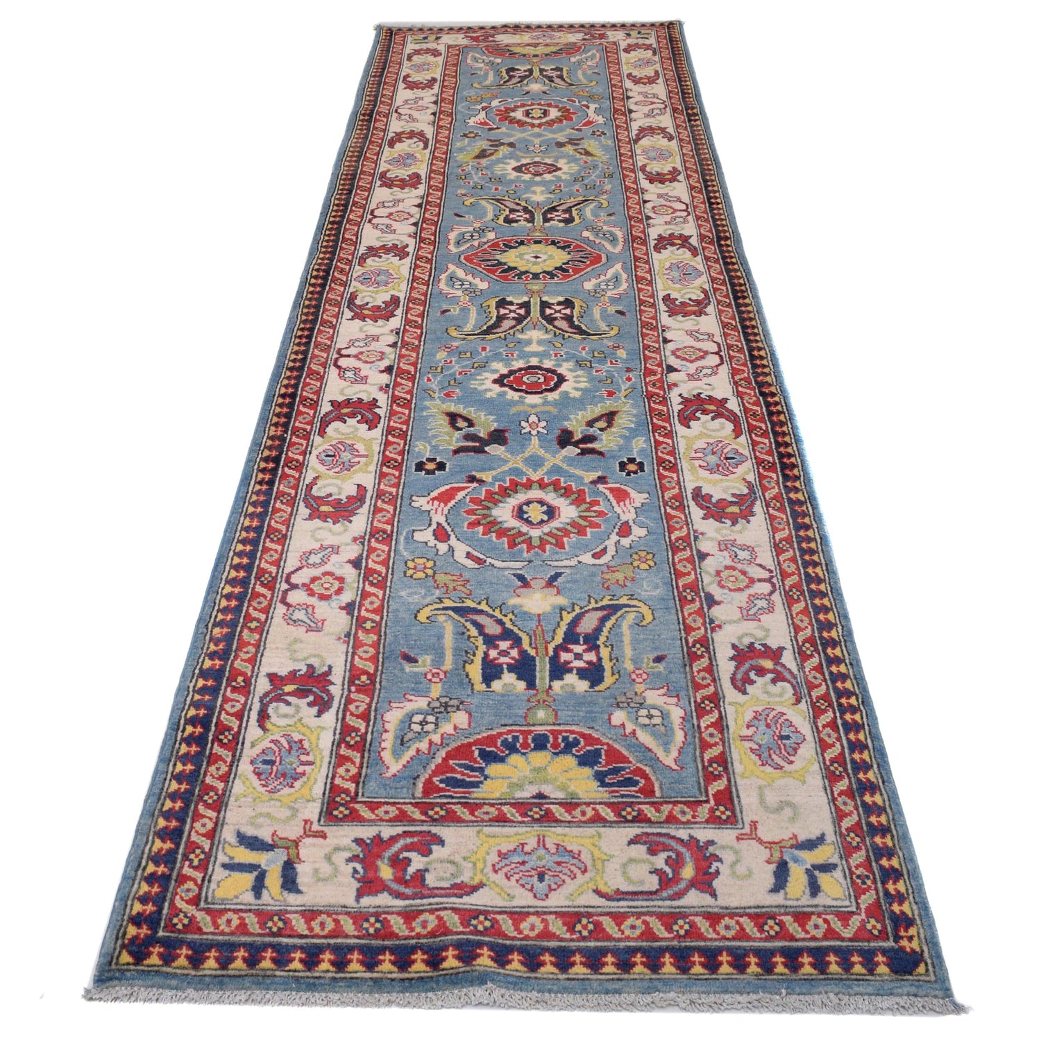 Blue Color Kazak Runner 3' 1 x 12' 10 (ft) - No. B33095