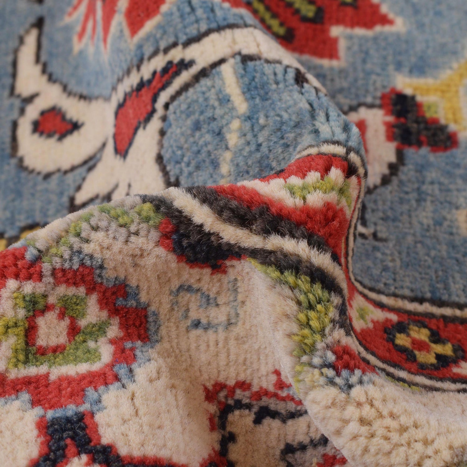 Blue Color Kazak Runner 3' 1 x 12' 10 (ft) - No. B33095