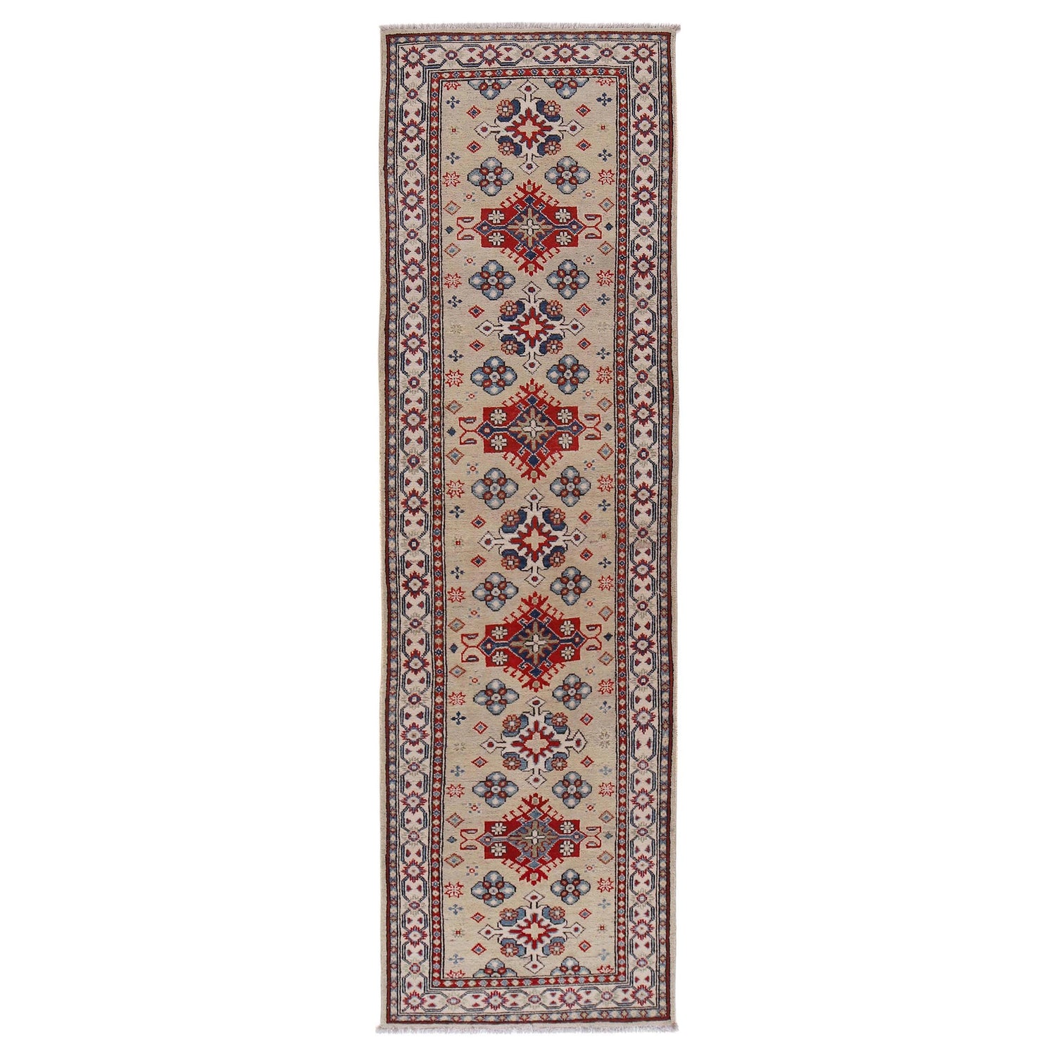 Beige Color Kazak Runner 2' 9 x 9' 7 (ft) - No. B33096